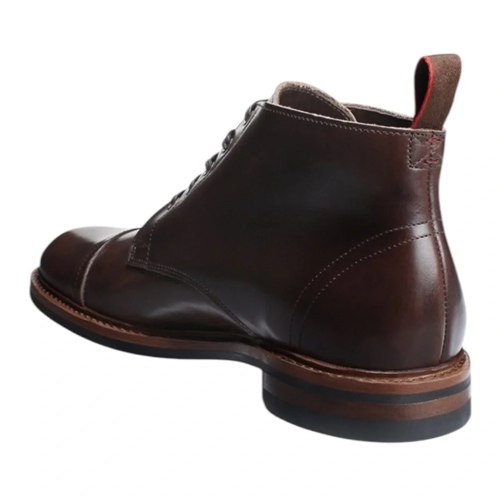 Allen Edmonds Patton Weatherproof Cap-Toe Boot Brown Lace-Up Men’s 8EEE (Wide)